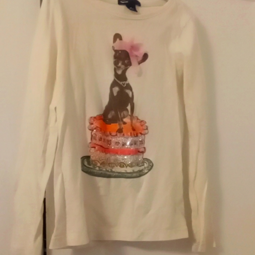 Gap Kids ,Long Sleeve, Cream Shirt.
